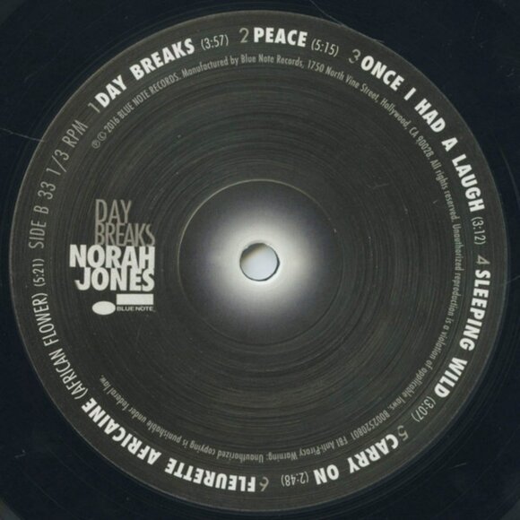 norah jones day breaks NEW 2016 jazz lp - contemporary rock r&b pop piano burn - Picture 3 of 5